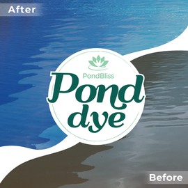 PondBliss Mountain Blue Pond Dye for Large Ponds up to 1 Acre, Fish and Animal Safe - 1 Gallon (128oz)