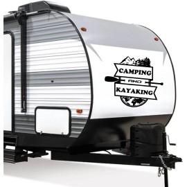 Increation Camping and Kayaking Camper RV Truck Decal, Custom Camping Sticker, Travel Logo.