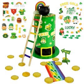 JUESMOS St Patrick's Day Leprechaun Trap Kit for Kids St Patricks Day Decorations Leprechaun Trap Crafts Kit How to Catch A Leprechaun Kit for Kids Classroom Activities St Patrick's Day Gifts