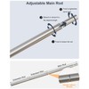 Hanging Closet Rod, Adjustable Width and Height Closet Rods Extender,
