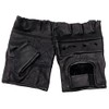 Fingerless Leather Cycle Biker Gym Gloves Cycling Bodybuilding Black SIZE