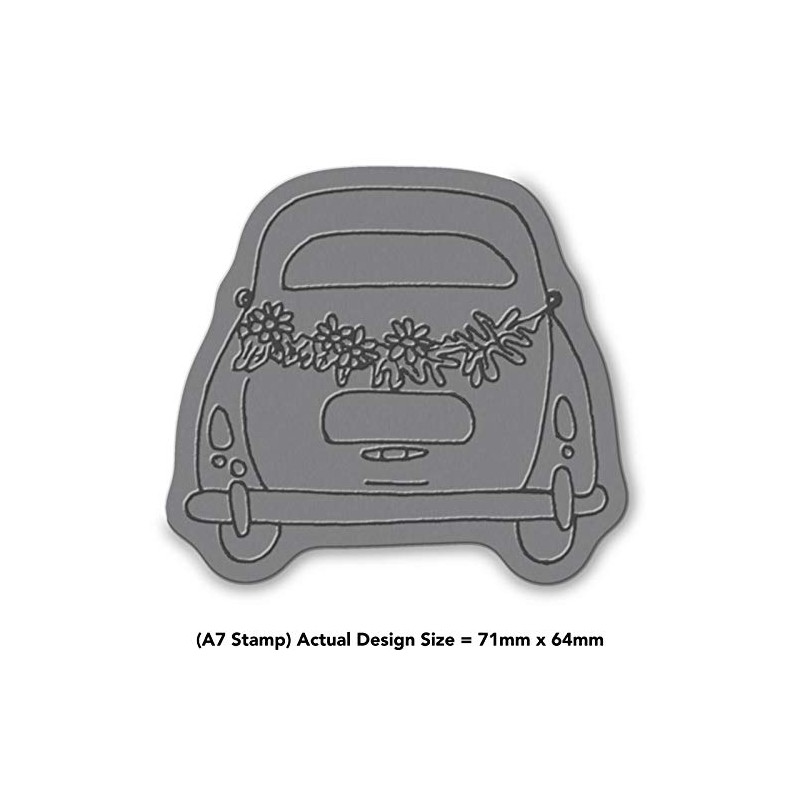 A7 'Wedding Car' Unmounted Rubber Stamp (RS00014036)