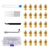 SAHENITEANA 37Pcs 3D Printer Nozzles Brass MK8 Extruder Nozzles Heat