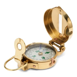 NKlaus 5 cm pocket compass made of brass, direction indicator, orientation aid, 11676