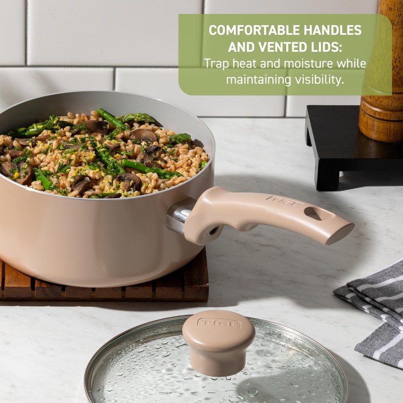 T-Fal Refresh Ceramic Nonstick Frying Pan Skillet 12-Inch, Oven Safe