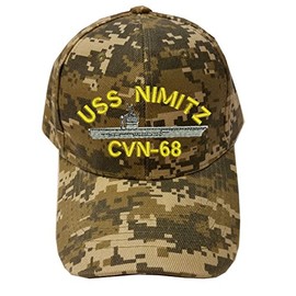 MILITARY USS Nimitz CVN-68 Ship Digital Camo Baseball Cap Hat