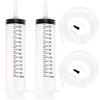 2 Pack 150 ML Syringe for Nutrient Measuring 100cm Tube