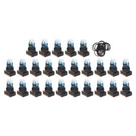 25PCS Button Switch with Control Light Electric Push Switch for Industrial Equipments AC DC 12V