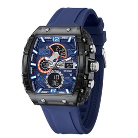 SMAEL Watches Military Outdoor Digital Square Watch Waterproof Tactical Army Wrist Sport Watches Men Blue 8109, Blue-8109, Fashion & Casual & Sports