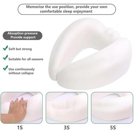 METOY Neck Pillow for Travel,Upgraded Travel Neck Pillow,Provides Double Support to The Head, Neck, and Chin in Any Sleeping Position on Flights, Car, and at Home, Comfortable Airplane Travel Pillow