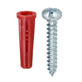 Dottie K6CO #10 Red Conical Anchor Kit w/ Pan Head Combo Drive Screws