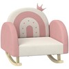 Qaba Kids Rocking Chair, Princess Crown Toddler Chair, Children's Armchair