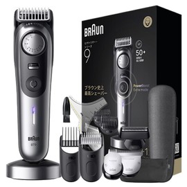 Braun Series 9 Beard Trimmer BT9560 Clipper Compatible, 4 Combs and 3 Attachments, Beard Shape Template, Charging Stand, Pouch, Carrying Case, Cleaning Brush