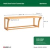 ClosetMaid Bamboo Wall Shelf with Towel Bar, Wall Mount Storage
