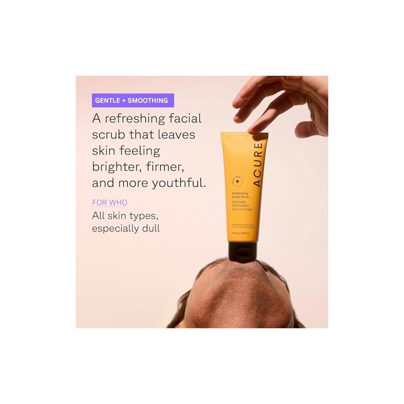 Acure Exfoliante Facial Iluminador Arcilla Verde Alga Marina Iguala Tono