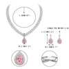 Ever Faith Prom Jewelry Cubic Zirconia Marquise-Shaped Leaf Teardrop Wedding