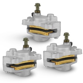 Front Rear Brake Caliper & Pads Left Right Assembly for Arctic Cat 250 300 375 400 500 Bearcat 454 1999 2000 2001 2002 0402-011 0402-01