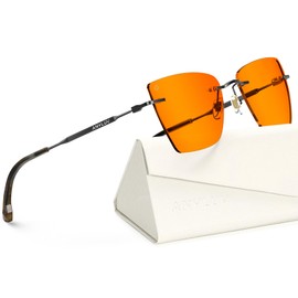 ANYLUV Rimless Blue Light Glasses for Woman, Anti Eyestrain Computer Reading Glasses, Stylish Blue Light Blocking Glasses