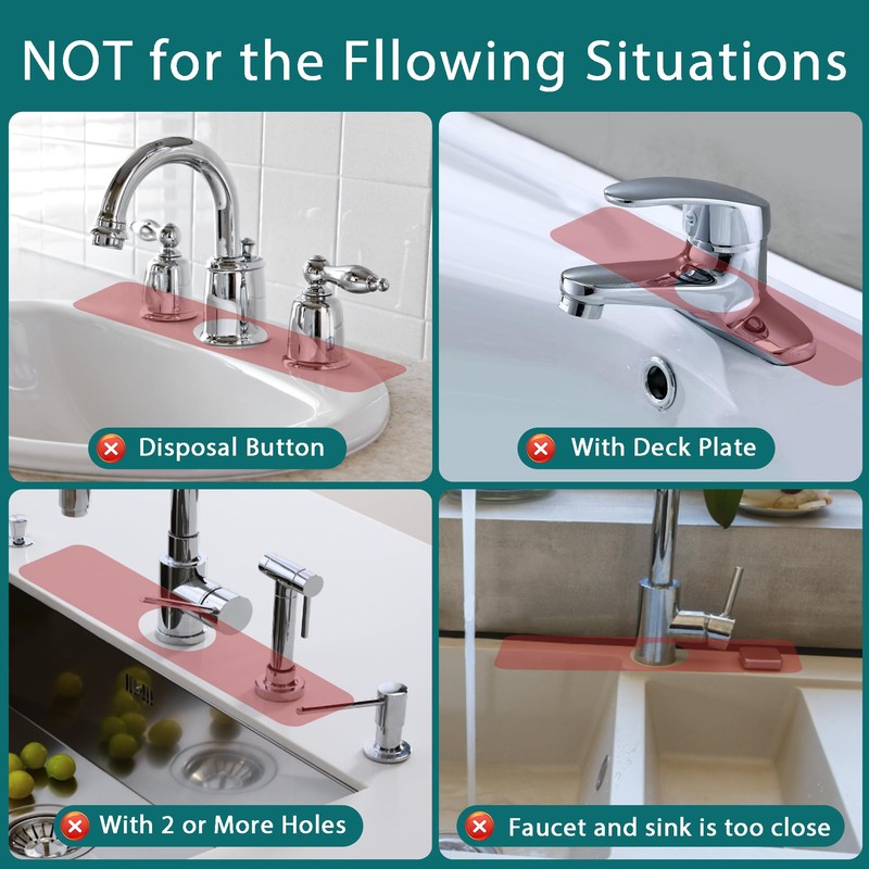 Water Absorbing Stone Kitchen Sink Mat Faucet Splash Guard for