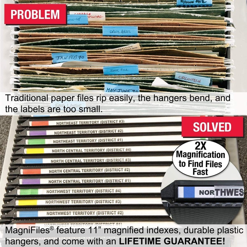 Ultimate Office MagniFile Extra-Capacity Hanging File Folders, 2" Box-Bottom, Letter