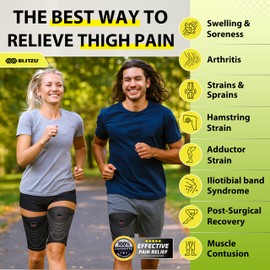 Hamstring Compression Sleeve 1 Pair, Upper Leg Sleeves, Thigh, Quad & Groin Support for Men and Women, Anti-Slip Thigh Brace & Wrap for Running, Workout, Sports Recovery White S