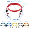 Leikurvo Pack of 6 2M XLR Cable, Premium Balanced XLR