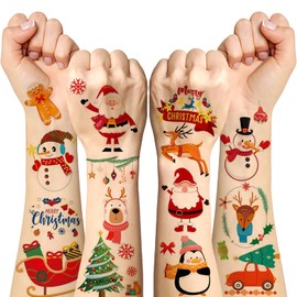 20 Sheets Christmas Tattoo Children, Christmas Stattos Children's Advent Calendar Filling Children, Christmas Gifts for Children, Santa Gifts, Small Gifts Advent Calendar