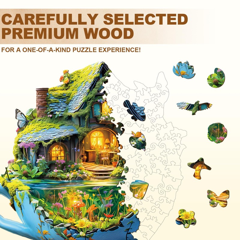 Jigfoxy Wooden Puzzle for Adults, Funny Green Cup Jigsaw Puzzles