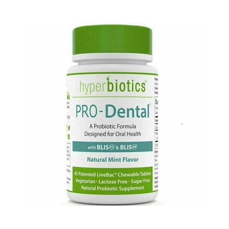 Hyperbiotics PRO-Dental Mint Flavor Oral Health Probiotics - 45 Tablets