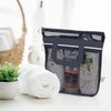 MEZOKUCEL Mesh Shower Bag Foldable Waterproof Multifunctional Hanging Bag for