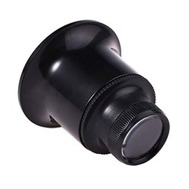 10X 15X 20X Black Jewelers Loupe Magnifier Magnifying Eye Loop Watchmakers Repair Eye Loupe Glass Tools (10X)