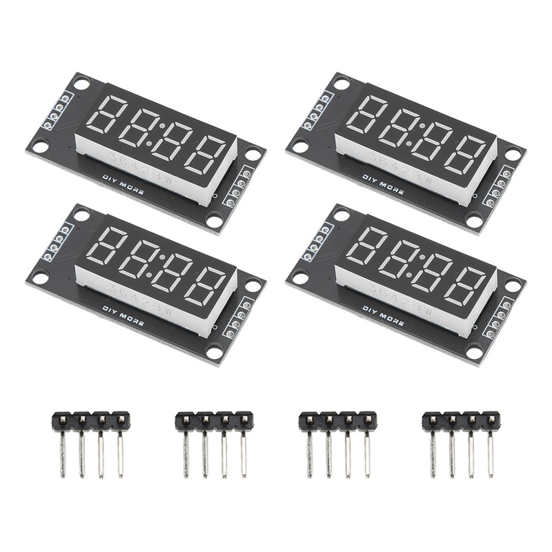 4 Sets Digital Tube Display Module LED 4 Digit 7