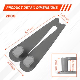 Hovom 2PCS Car Seat Headrest Hook, Purse Hooks for Cars, Leather Auto Seat Hanger for Grocery Bag Handbag Coat Umbrella, Headrest Hanger Storage Organizer Car Accessories (Gray, Double Hooks)