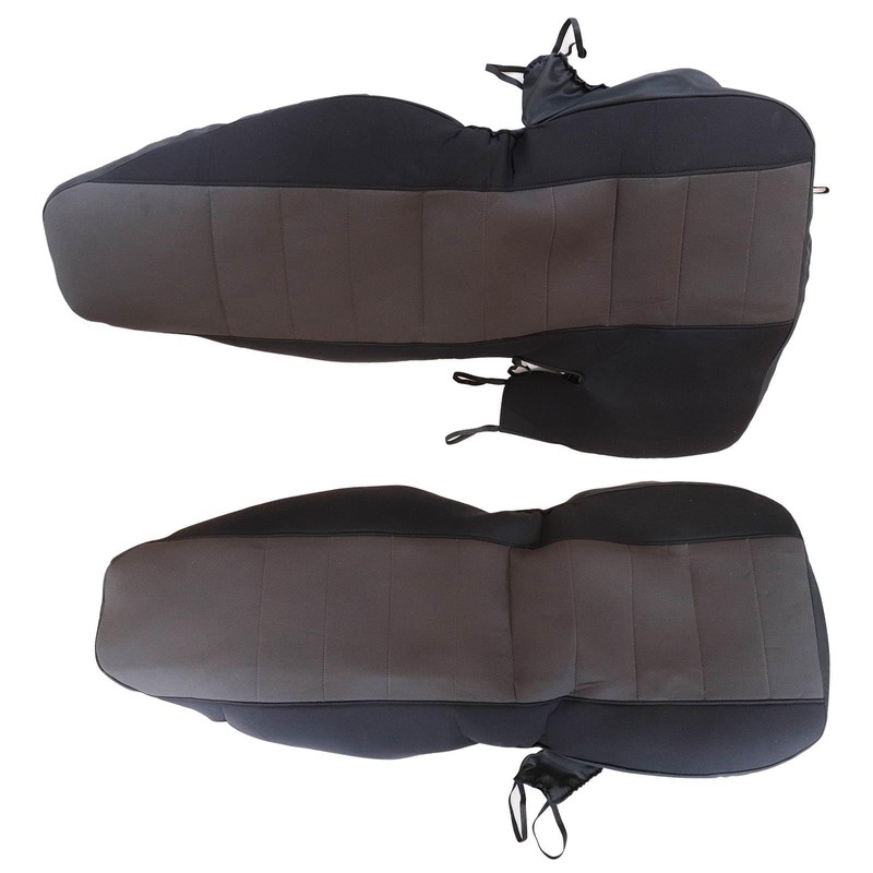 GXARTS 2Pcs 60/40 High Back Bench Seat Cover Black/Charcoal Compatible