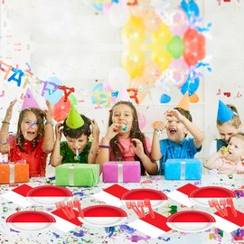 Cartoon Ball Party Tableware,20 Plates and 20 Napkins,Cartoon Animation Themed Party Tableware