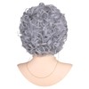 FantaLook Short Curly Gray Old Lady Cosplay Wig with Glasses