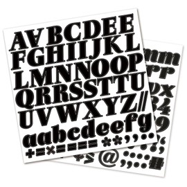 1040 Pieces 16 Sheets Letter Stickers, Self Adhesive Vinyl Numbers and Letters 1" High, Alphabet Letters Numbers Kit for Mailbox Letters, House numbers, Classroom, Address Sign, Business(1 Inch-Black)