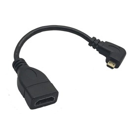 LiKuCo 2Pack 6 inch 90 Degree Angled Golden Plated HDMI Female to Micro HDMI Male Adapter Cable(Each of Left Angle and Right Angle)