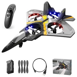 Remote Control Airplane RC Fighter Quadcopter with 360° Flip Function Altitude Hold Dual Mode Gravity Sensing Gift Toy for Kids and Beginners
