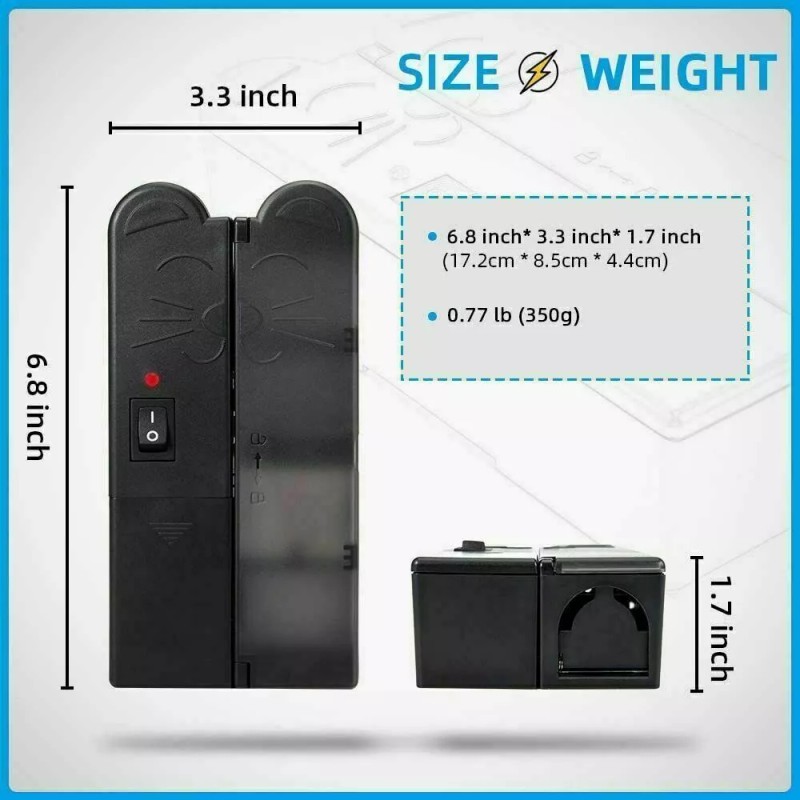 Phomemo Electronic Mouse Trap Victor Control Rat Killer Pest Electric