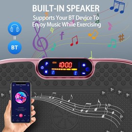 Vibration Plate Fitness Platform Exercise Machine Vibrating Shaking Full Body Shaker Workout Vibrate Stand Shake Board Sport Gym for Fitness Machine(Rose Red)