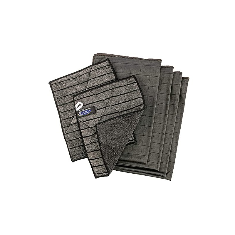 Aqua Clean Black Edition Window Cloths System Cleaning 6 Pieces