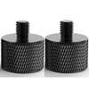 Donuts Mic Stand Adapter 5/8 to1/4 Microphone Screw Adapter Thread Screw Adapter for Camera Monitor Microphone Stand Microphone holder 2 Pack Black