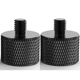 Donuts Mic Stand Adapter 5/8 to1/4 Microphone Screw Adapter Thread Screw Adapter for Camera Monitor Microphone Stand Microphone holder 2 Pack Black