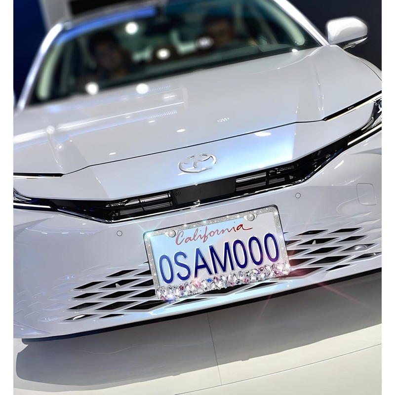 BLVD 3D Bling Chunky Silver, Clear and Pink Crystals Metal