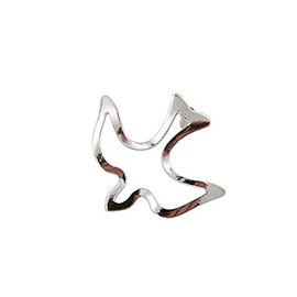 Silver-Toned Cut-Out Holy Spirit Dove Lapel Pin, Pack of 3, 3/4 Inch