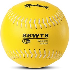 Markwort Weighted 12-Inch Softball-Leather Cover, Yellow