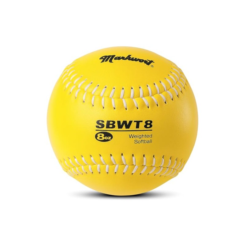 Markwort Weighted 12-Inch Softball-Leather Cover, Yellow
