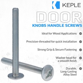Furniture Knob Handle Screws M5 x 16 (Pack of 25) Machine Screws Handle Bolts Hexagonal Galvanised for Kitchen, Bedroom, Drawer, Cupboard, Door, Dresser, Universal Handles M5 x 16