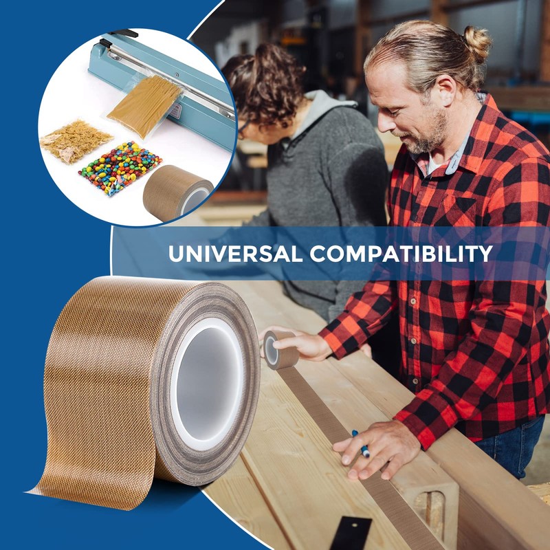 Teflon Tape, 2 in 30 FT Fabric PTFE Tape for